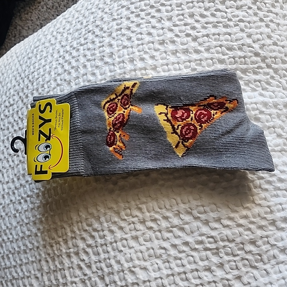 3/$20 Foozy Funny Pizza Socks!